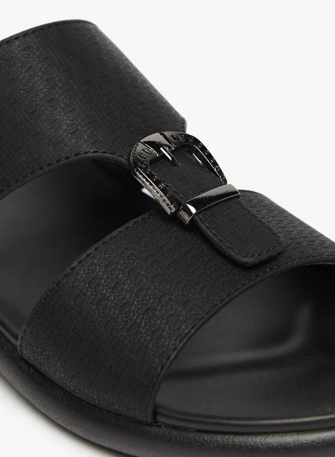 LBL by Shoexpress Men's Textured Slip-On Sandal with Buckle Detail Ramadan Collection