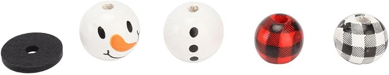 طقم صنع زينة رجل الثلج لعيد الميلاد مع خرز معلق لديكورات الشتاء - Image 3