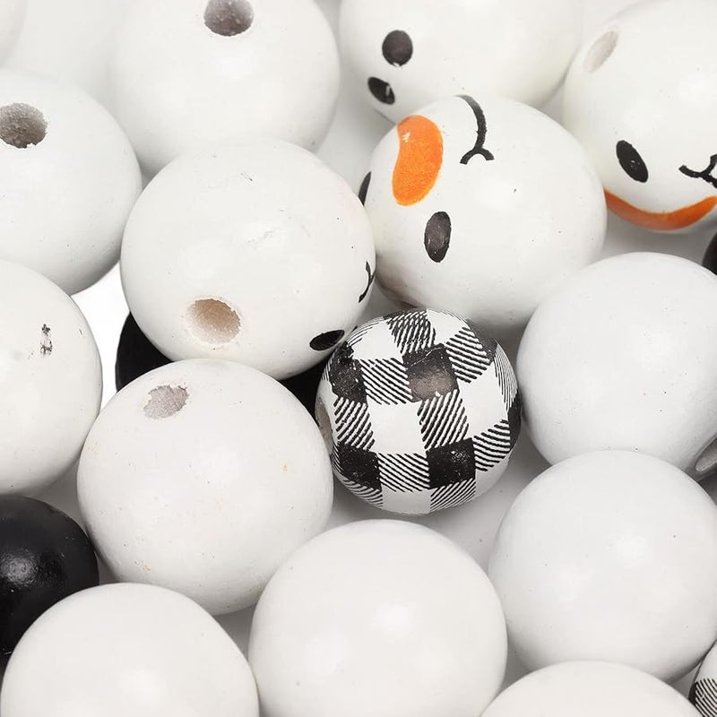 طقم صنع زينة رجل الثلج لعيد الميلاد مع خرز معلق لديكورات الشتاء - Image 5