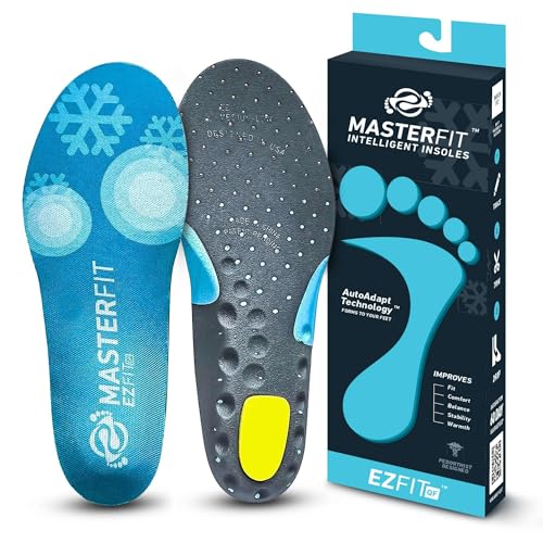 MASTERFIT EZFit QF Ski & Snowboard Boot Insoles - Pain Relief Inserts for Men & Women with Regular & High Arch Support Boot Insoles for Better Control, Reduced Fatigue & Heel Support - Low/X-Small - Image 1