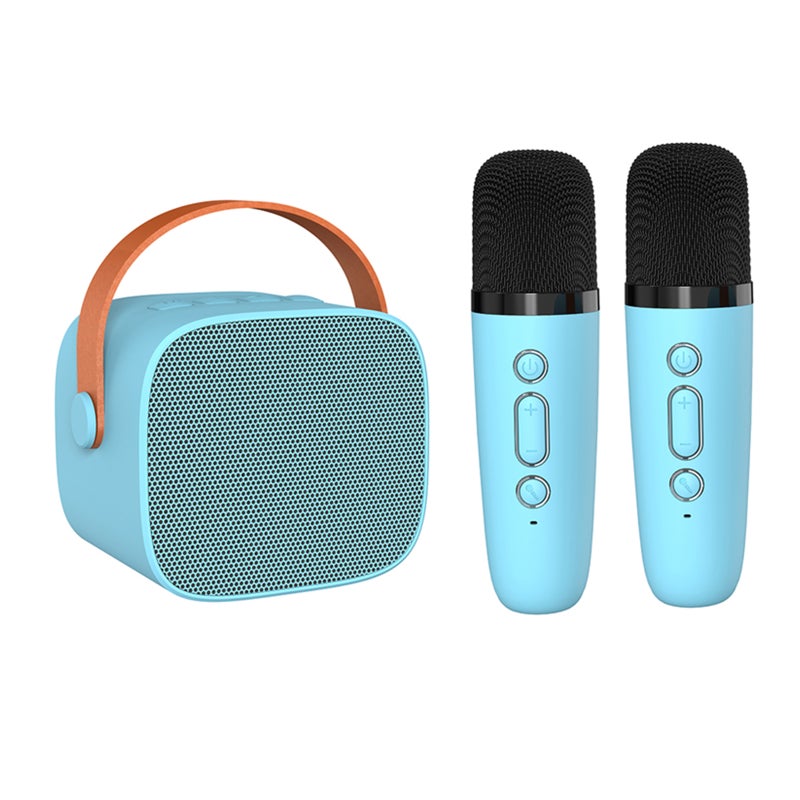 Mini Karaoke Machine BT Karaoke Speaker with  Wireless Microphones for Adults & Kids Home Party - Image 1
