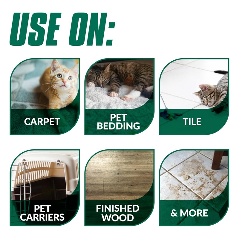 simple green Cat Stain & Odor Remover - Enzyme Cleaner for Cat Urine, Feces, Blood, Vomit (1 gallon Refill) - Image 3