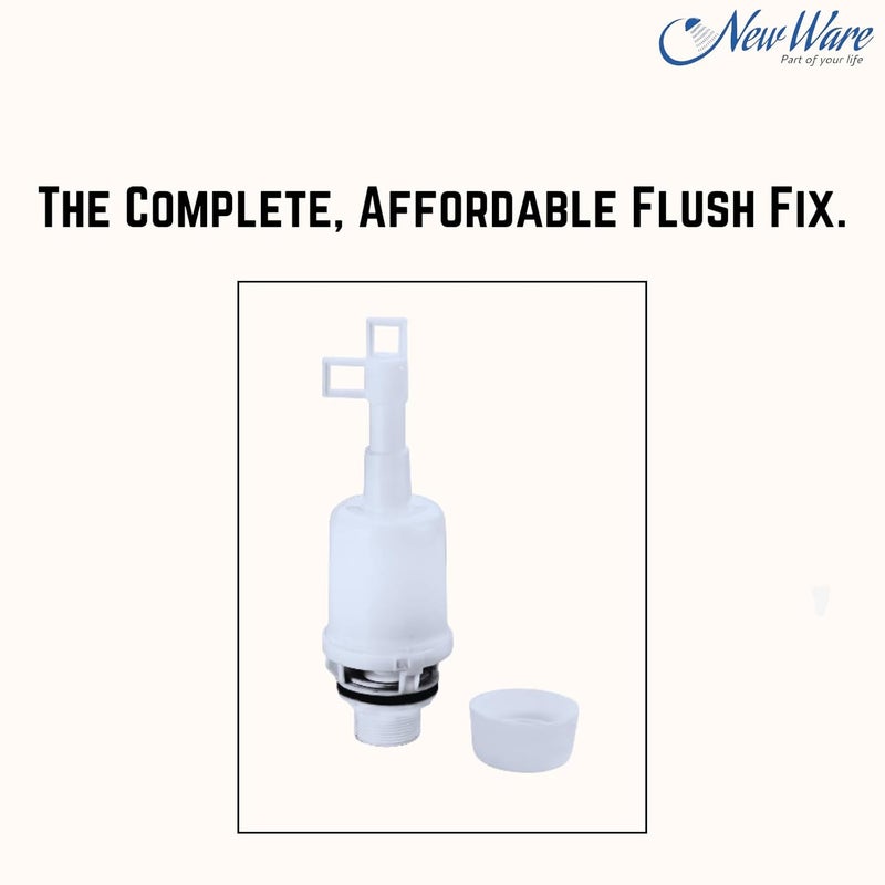 NEW WARE Syphon with Coupler | PVC Material Type | for Flush Tank/Water Filling Valve Parts Toilet Flush Valve for Toilet Tank - Image 3