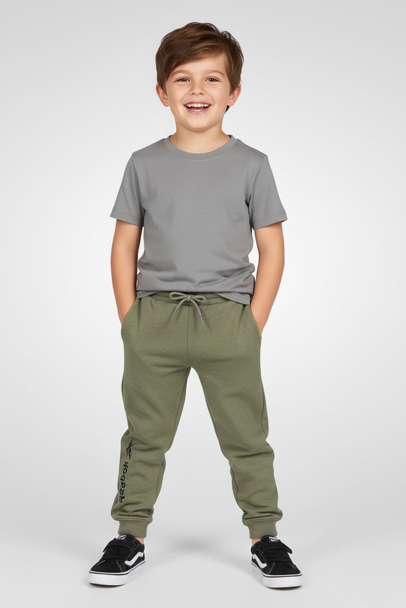 Reebok Toddlers Boy Brand Logo Sweatpants, Heather Olive - Image 1