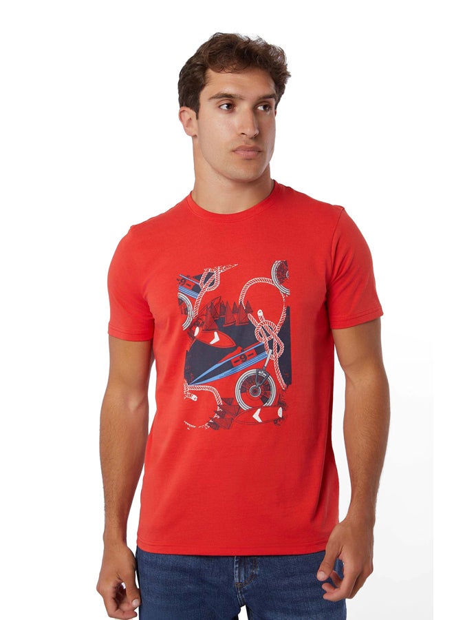 DALYDRESS Casual Printed Cotton Crew Neck T-Shirt - Image 1