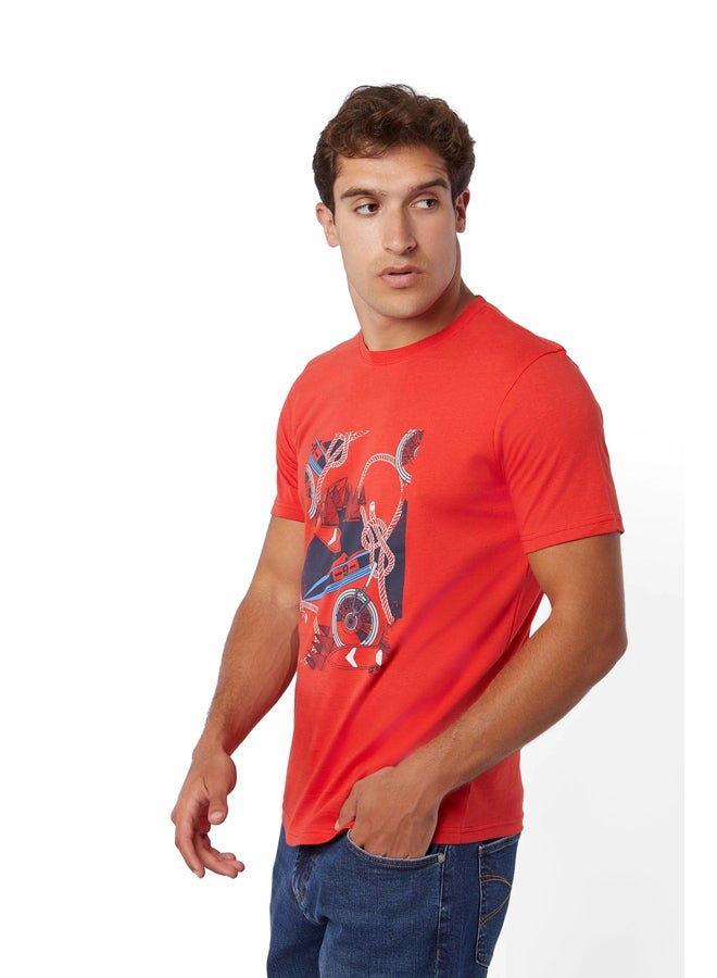 DALYDRESS Casual Printed Cotton Crew Neck T-Shirt - Image 2