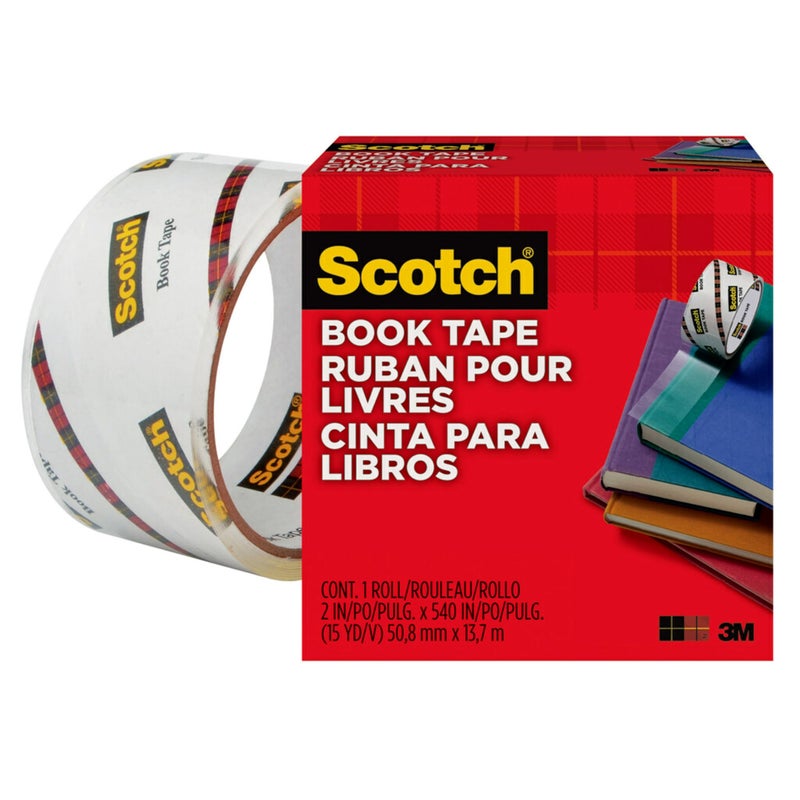 Scotch Book Tape, 2 in x 540 in, Excellent for Repairing, Reinforcing Protecting, and Covering (845) - Image 4