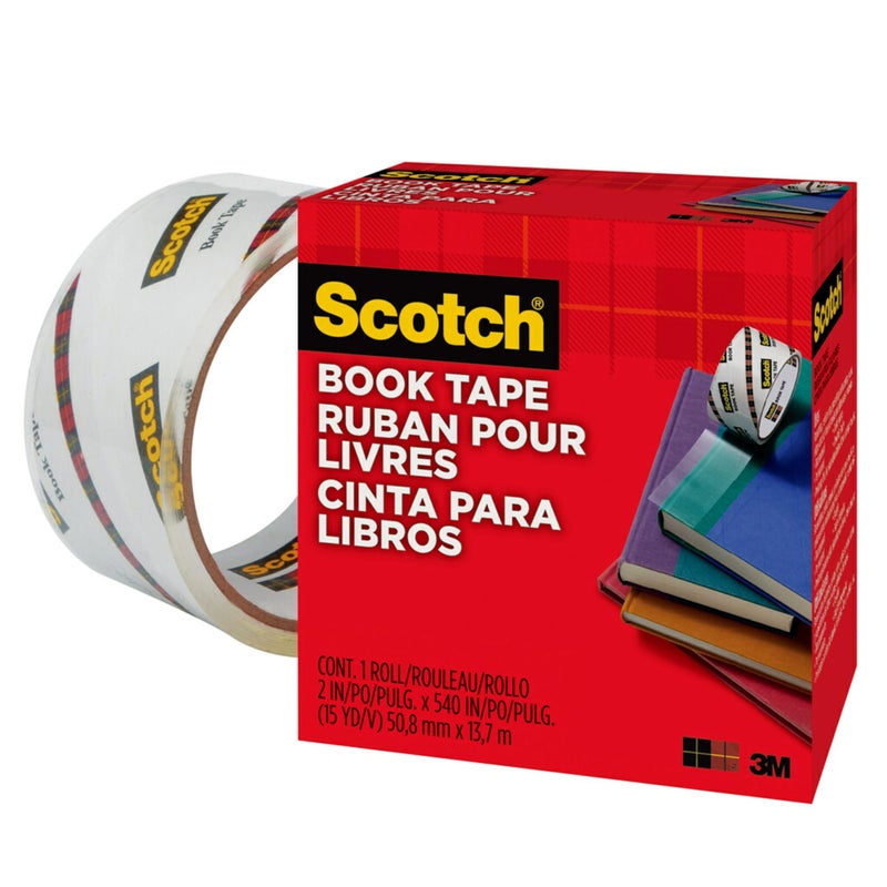Scotch Book Tape, 2 in x 540 in, Excellent for Repairing, Reinforcing Protecting, and Covering (845) - Image 5