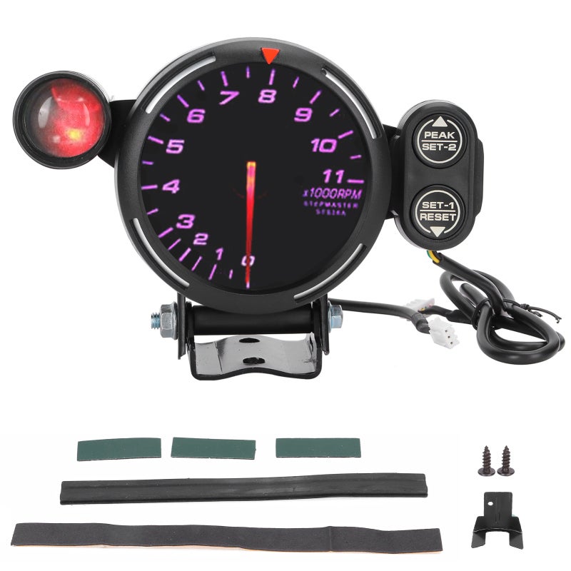 CNSPEED Car Tachometer RPM Tacho Gauge 7 Colors LED Display - High Sensitivity Electronic Tachometer for Auto Racing Car Modification - Image 2