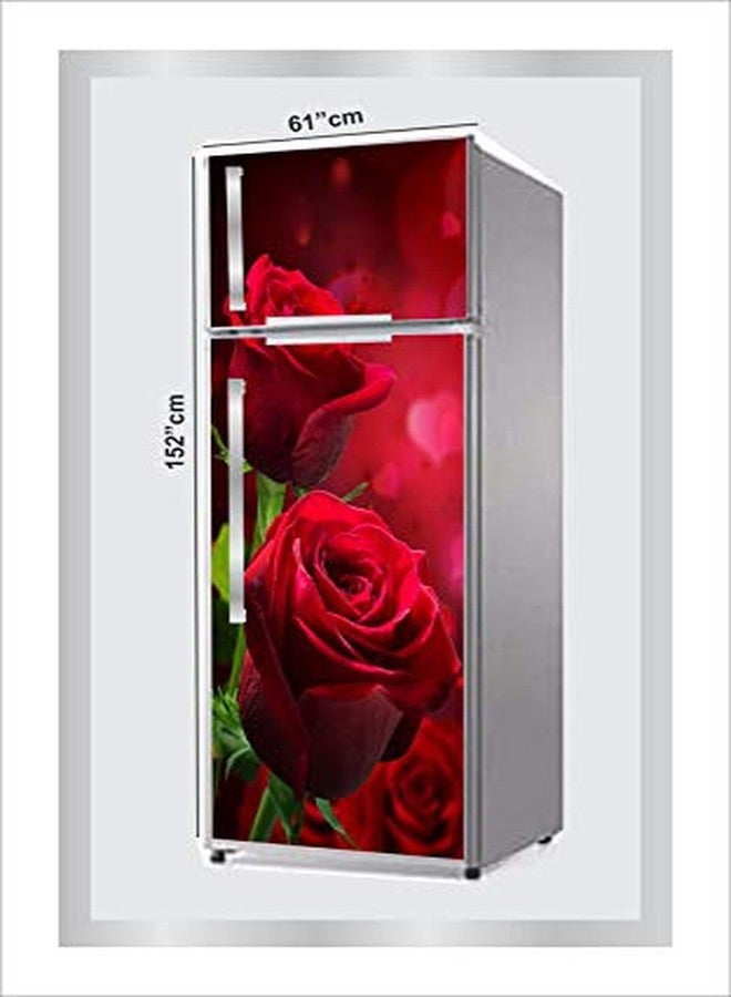 RUBY Decor RubyDecor Vinyl Fridge Sticker | Fridge Door Stickers | Double Door Fridge Stickers | Refrigerators Sticker | Fridge Wrap | Fridge Wallpaper Double Door Waterproof 161x52 cm PVC Vinyl Kitchen Decor - Image 2