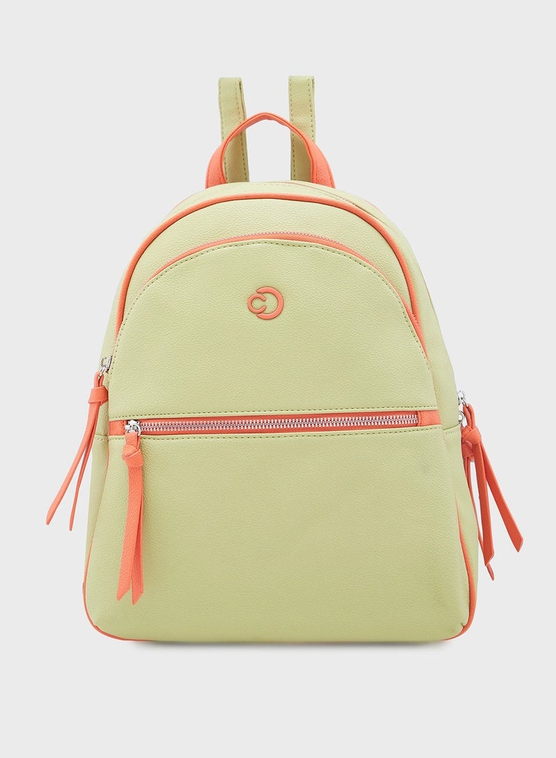 CAPRESE -MIA FASHION BACKPACK MEDIUM PISTACHIO - Image 1