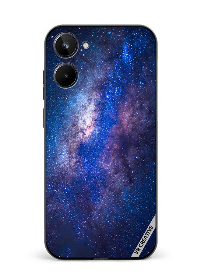 VR CREATIVE غطاء حماية لهاتف ريلمي 10 بتصميم جالاكسي متعدد الألوان - Image 1