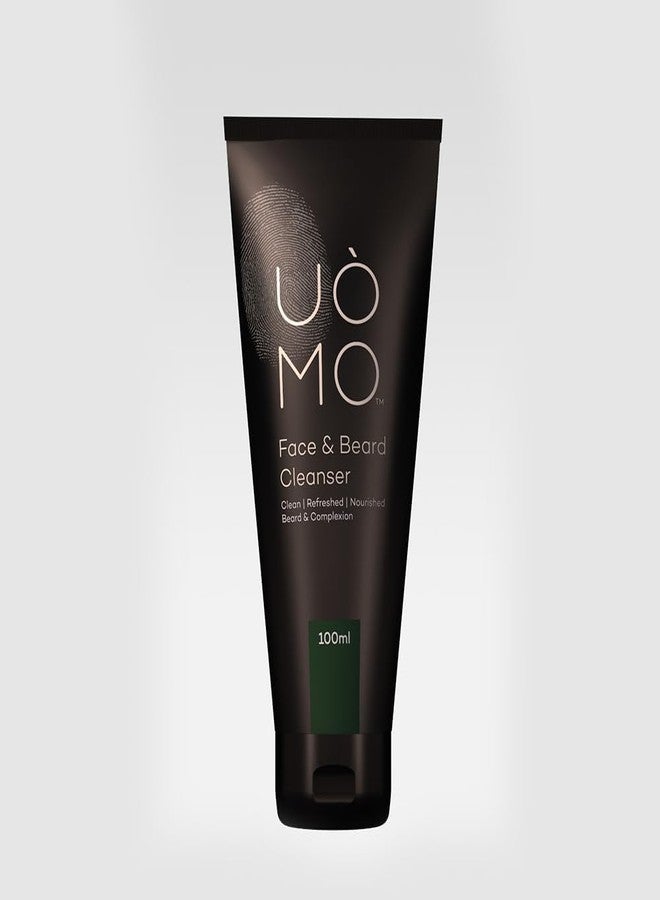 UOMO Beard & Moustache Oil, Beard & Face Wash Cleanser, Hair Styling Pomade Wax- Grooming Kit & Gift for Men (100ml+30ml+50g) - Image 4