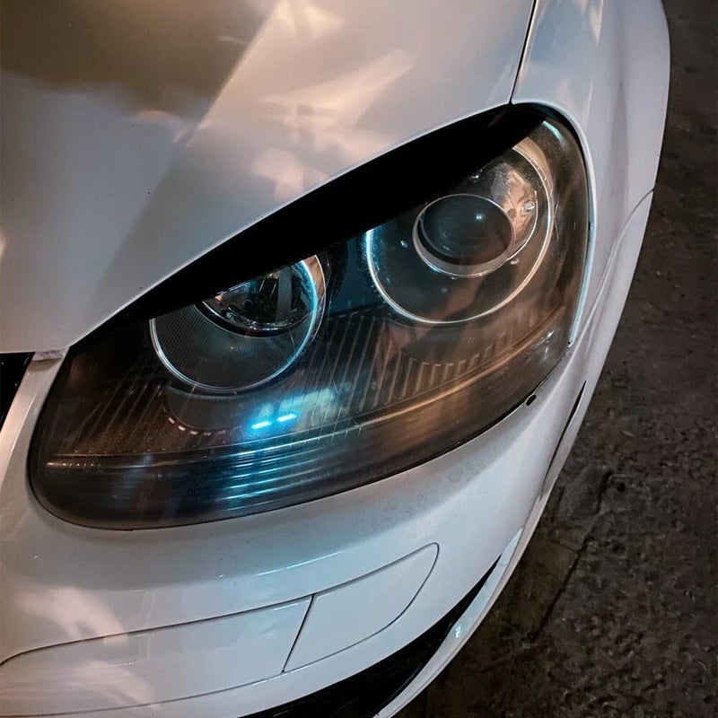 DEMULAX Gloss Black Headlight Eyelids for VW Golf 5 MK5 - Image 3