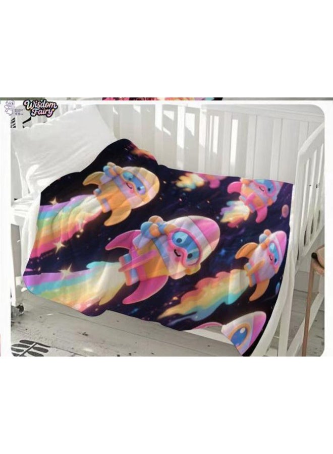general Wisdom Fairy (latest) flannel thin blanket (warm and comfortable, suitable for sleep, game use, dust and sandproof) 150cm*200cm - 68 - Image 1