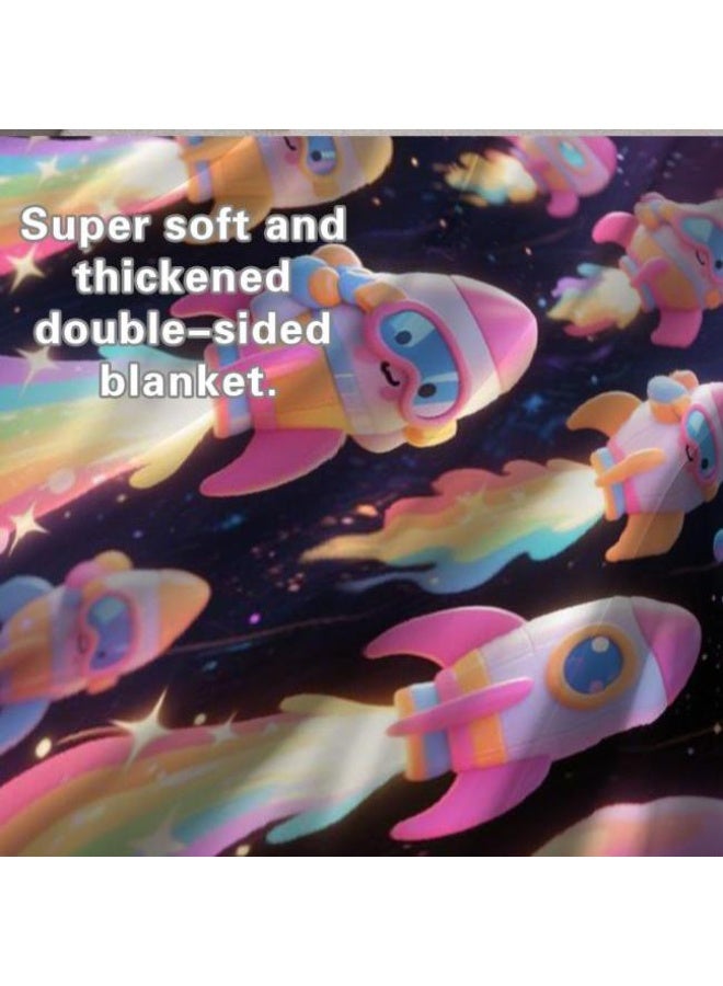 general Wisdom Fairy (latest) flannel thin blanket (warm and comfortable, suitable for sleep, game use, dust and sandproof) 150cm*200cm - 68 - Image 5