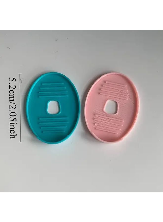 Pink And Green Electric Toothbrush Charging Base Protector Pad 2 Pack Prevents Dirt Buildup Hygienic Storage - Image 3