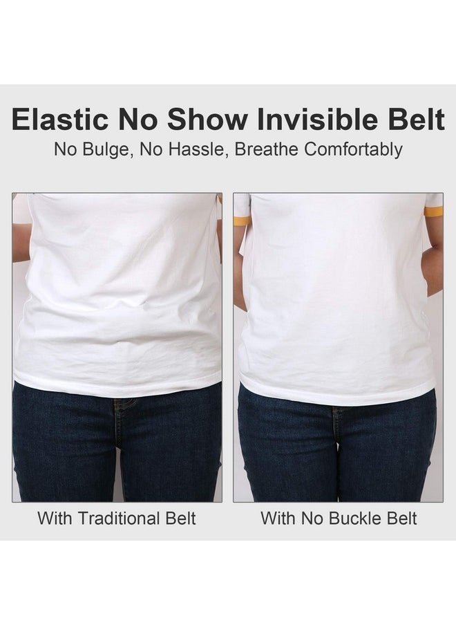 WHIPPY - No Buckle Stretch Women Belt For Jeans Pants Elastic Buckle Free Invisible Belts For Women Or Men (Beige Fit Pants Size 2236 Inches) - Image 1