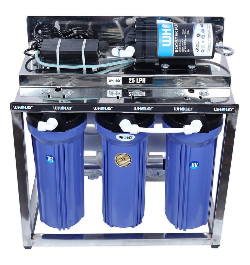 WHOLER 25 LPH Commercial UV RO Water Purifier Plant 25 Liter Per hour Stainless Steel with Auto Shut off - Image 2
