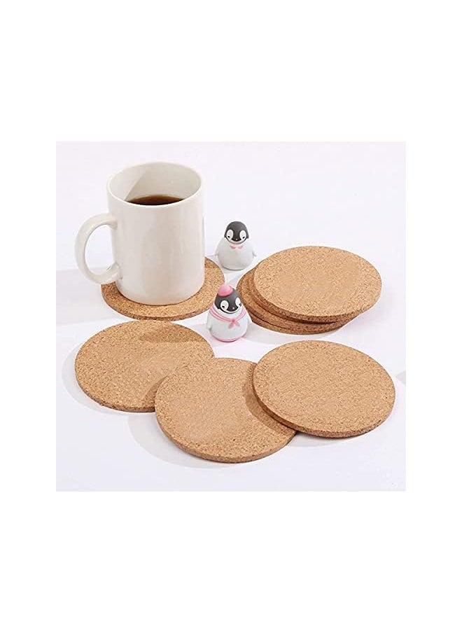AMGREEN - 12 Pcs Cork Coaster for Drink, Absorbent Heat Resistant Reusable Tea or Coffee Coaster, Blank Coasters for Crafts, Plants, Crafts, Kitchen Counter, Table, Cup, Hot Food - Image 1
