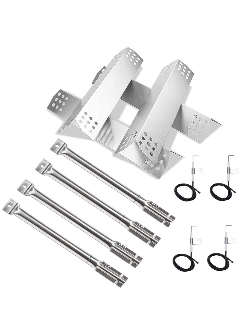 Hisencn Hisencn Repair Kit for Master Forge 1010037 1010048 Gas Grill Models Stainless Steel Burners Stainless Steel Heat Plates Replacement Parts Grill Replacement Parts for Master Forge 
