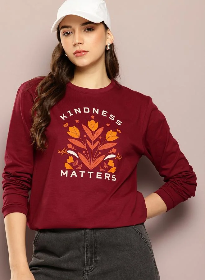 ديلينجر تيشيرت واسع بأكمام طويلة