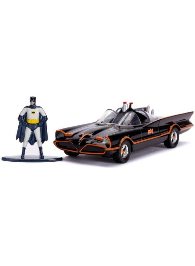 Jada 1966 Batmobile with Diecast Batman Figurine Batman (1966-1968) Classic TV Series DC Comics Hollywood Rides Series 1/32 Diecast Model Car