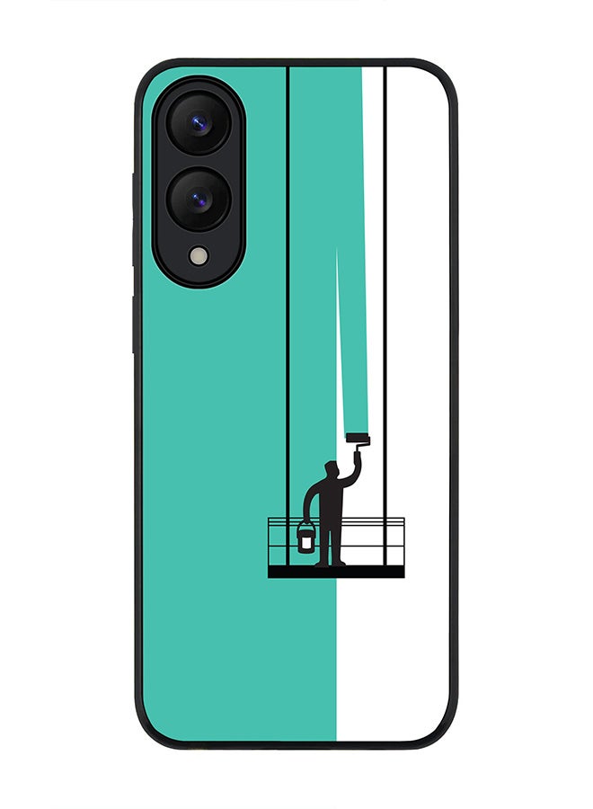 Stylizedd For Samsung Galaxy S25 Edge Case,Slim fit Camera Protection, Shockproof Thin Phone cover  - Paint Hanger (Green)