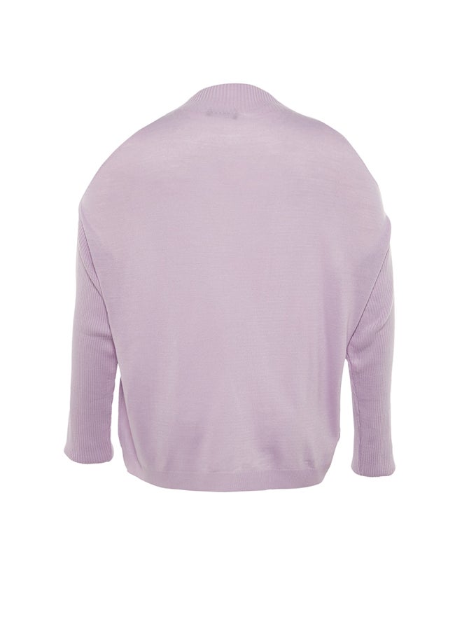 trendyol - Lilac Cut Out Detailed Knitwear Sweater TBBAW23AN00025 - Image 1