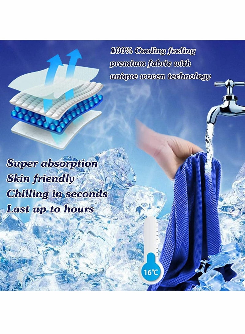 KASTWAVE Cooling Exercise Towel, 4Pcs Neck Reusable Chill Cool Absorbent Sports Towel for Workout, Gym, Fitness, Golf, Yoga, Camping, Hiking, Travel, Outdoor Sports Towel - Image 3