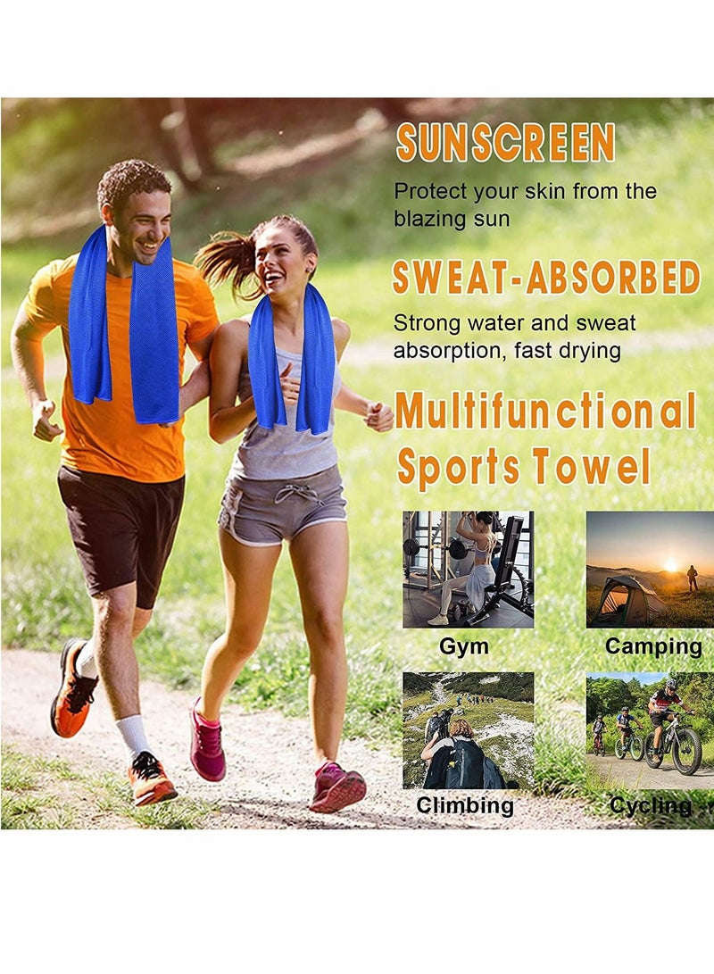 KASTWAVE Cooling Exercise Towel, 4Pcs Neck Reusable Chill Cool Absorbent Sports Towel for Workout, Gym, Fitness, Golf, Yoga, Camping, Hiking, Travel, Outdoor Sports Towel - Image 2