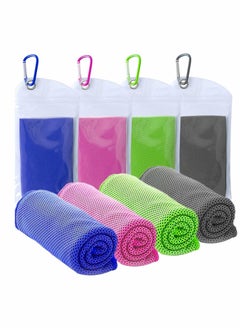 KASTWAVE Cooling Exercise Towel, 4Pcs Neck Reusable Chill Cool Absorbent Sports Towel for Workout, Gym, Fitness, Golf, Yoga, Camping, Hiking, Travel, Outdoor Sports Towel  - Image 1