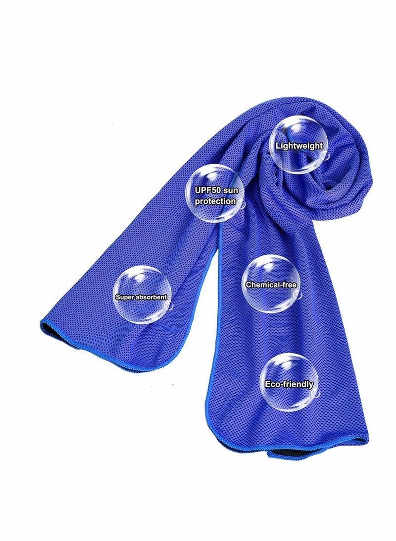 KASTWAVE Cooling Exercise Towel, 4Pcs Neck Reusable Chill Cool Absorbent Sports Towel for Workout, Gym, Fitness, Golf, Yoga, Camping, Hiking, Travel, Outdoor Sports Towel - Image 4