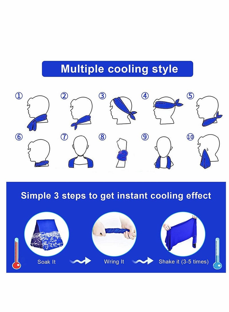 KASTWAVE Cooling Exercise Towel, 4Pcs Neck Reusable Chill Cool Absorbent Sports Towel for Workout, Gym, Fitness, Golf, Yoga, Camping, Hiking, Travel, Outdoor Sports Towel - Image 5