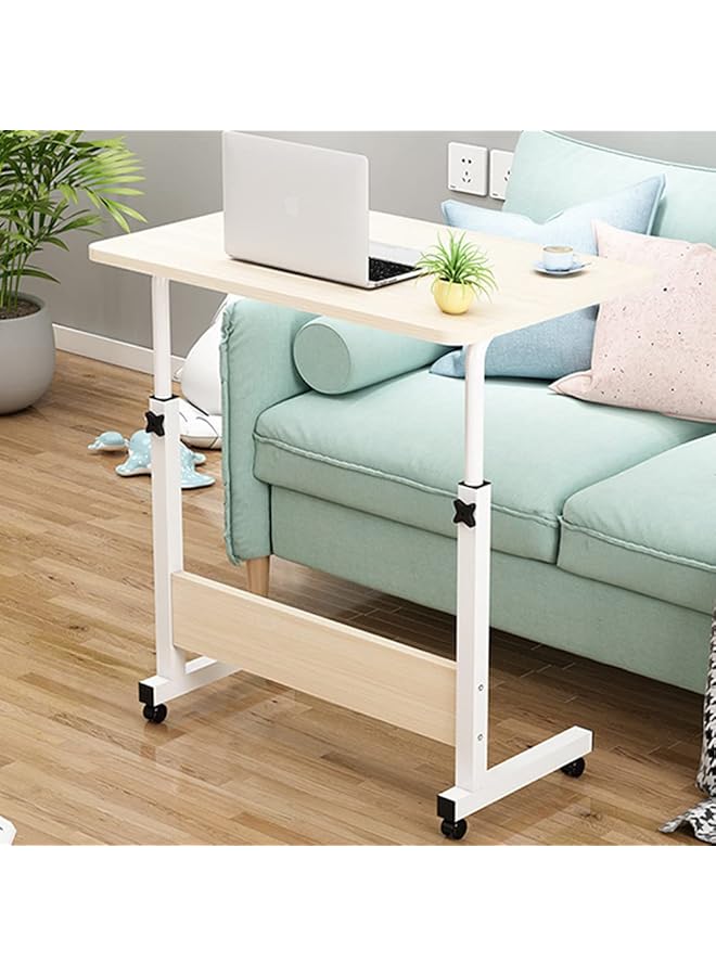 erorex Adjustable Over Bed Table Mobile Bedside Desk Dormitory Portable Laptop Computer Desks 60 X 40 Cm White - Image 5