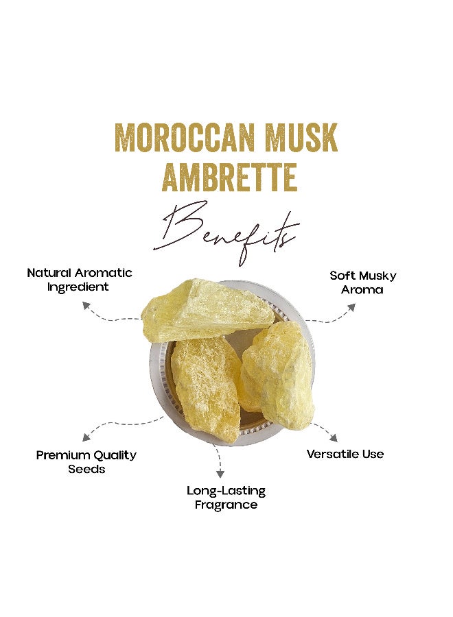OGOC Moroccan Musk Ambrette Natural Aromatic Resin Premium Fragrance Resin Traditional Incense Resin for Meditation Aromatherapy Home Fragrance Spiritual Rituals - Image 2