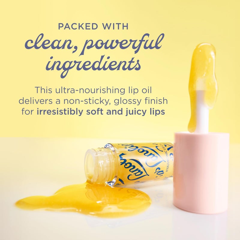 Lanolips Hydrating Lip Oil - Plumping Lip Gloss Infused with Lanolin Oil, Hyaluronic Acid & Vitamin E - Non-Sticky, Glossy Finish Beauty Products - Honey (0.2 Fl oz) - Image 2