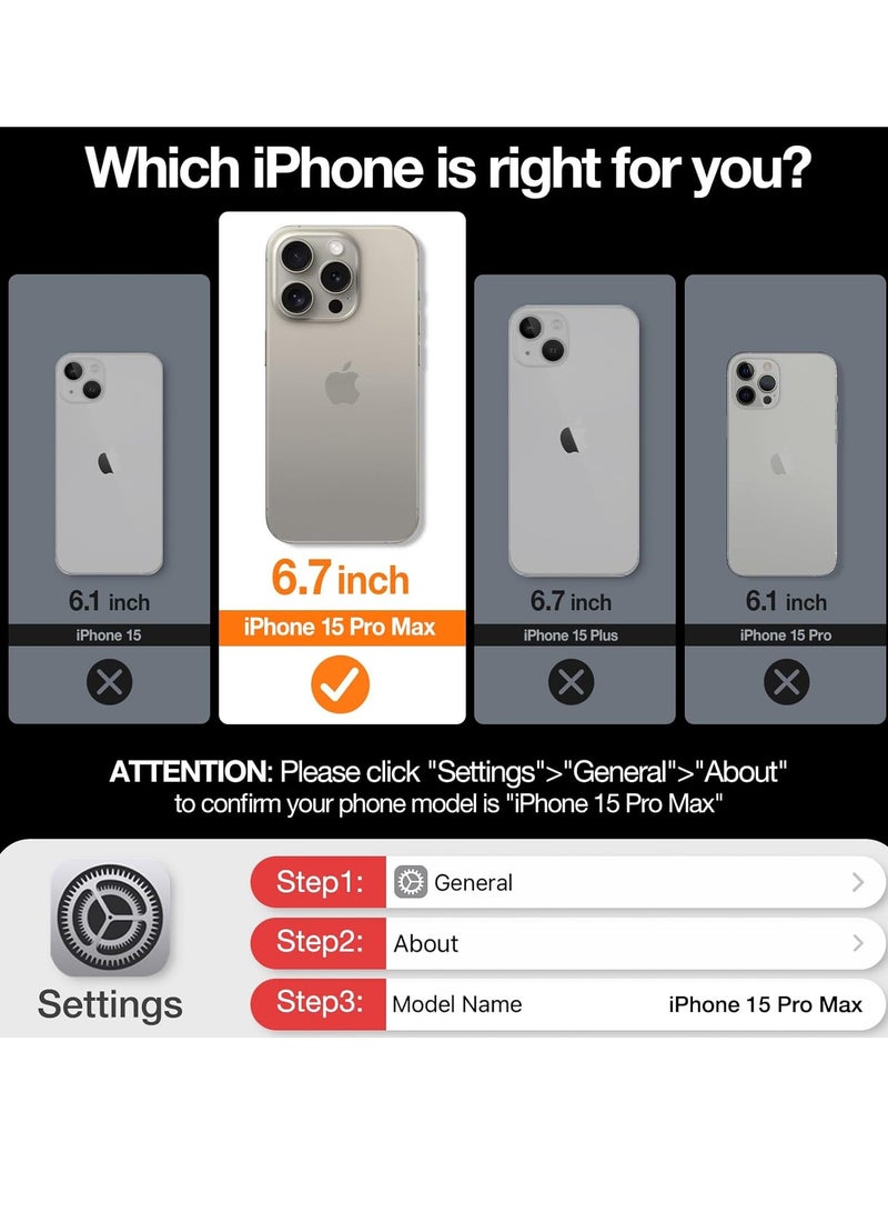 ten.tech Ten tech Magnetic Clear Case Designed for iPhone 15 pro max – Compatible with MagSafe Charger, Support Magnetic Car Mount Wireless Charging, Soft Press Buttons Scratch Resistant ten tech - Image 2