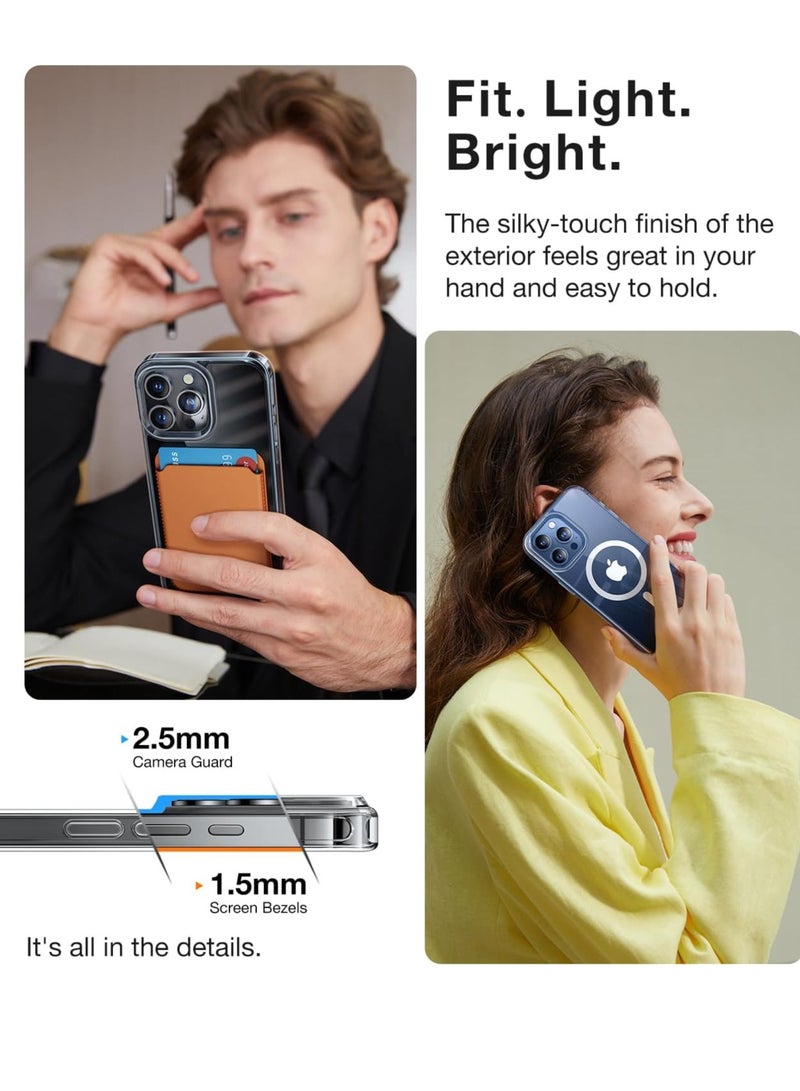ten.tech Ten tech Magnetic Clear Case Designed for iPhone 15 pro max – Compatible with MagSafe Charger, Support Magnetic Car Mount Wireless Charging, Soft Press Buttons Scratch Resistant ten tech - Image 5