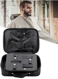 Generic Hair Scissors Case Salon Scissors Storage Bag Stylish and Durable Hairdressing Tool Organizer Multi Layer Space Storage Magnet Buckle Design for Salon Barber Hair Stylist Black  - Image 5