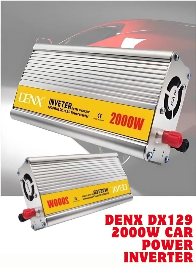 Denx Dx129 2000W 12V To 220V Automotive Power Inverter With Usb Port And Fast Charger  - Image 1