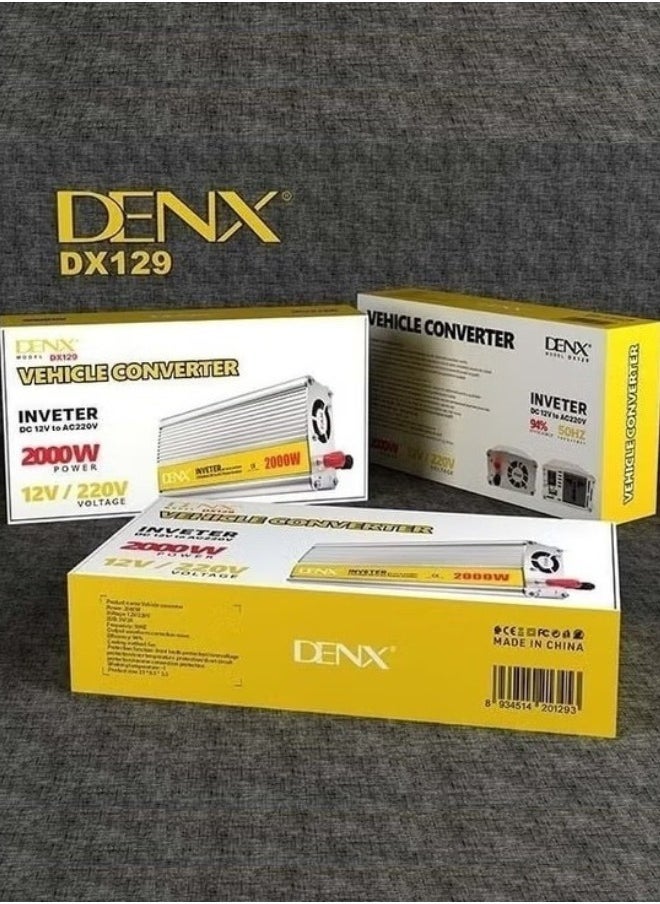 Denx Dx129 2000W 12V To 220V Automotive Power Inverter With Usb Port And Fast Charger  - Image 3