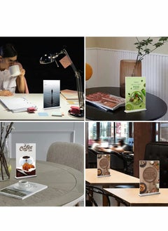Y&D Acrylic Sign Holder A4 - Double Sided T Shape Table Top Display Stand, Portrait Style Menu Ad Frame  - Image 5