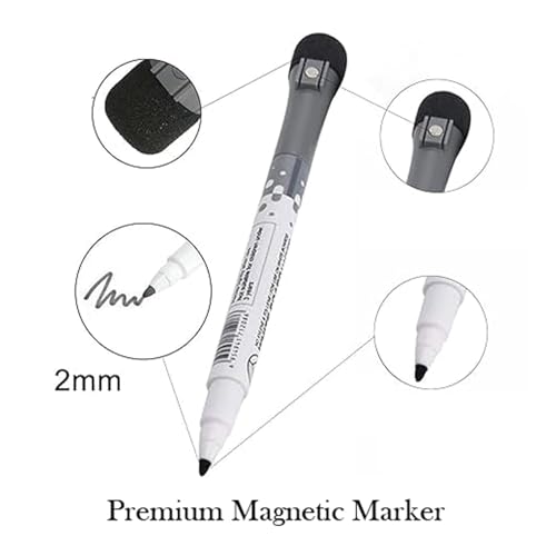 AccuPrints Magnetic to Do List Shopping List Combo | Size 11 x 4 inch or 27x10 cm | Reusable Dry Erase Marker Vinyl Magnetic eraseable Sheet Board with Magnetic Marker - Image 5