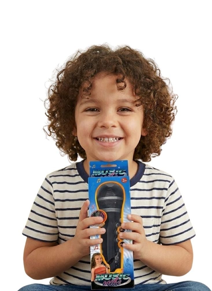 بريميم ميكروفون لعبة موسيقي مع أضواء وأصوات - ميكروفون غناء للأطفال مع مؤثرات موسيقية، لعبة كاريوكي ممتعة للأولاد والبنات - Image 1