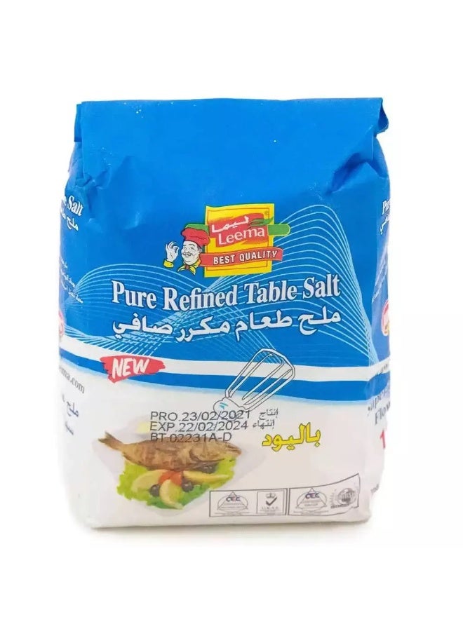 Leema best quality pure refined table salt, 1 kg - Image 2