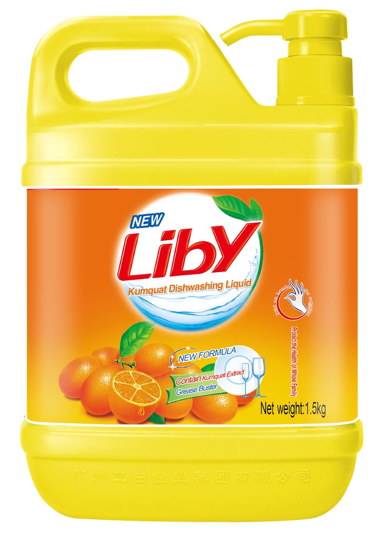 Liby Kumquat Dishwashing Liquid 1.5kg | No.1 Cleaning Brand in China - Image 1