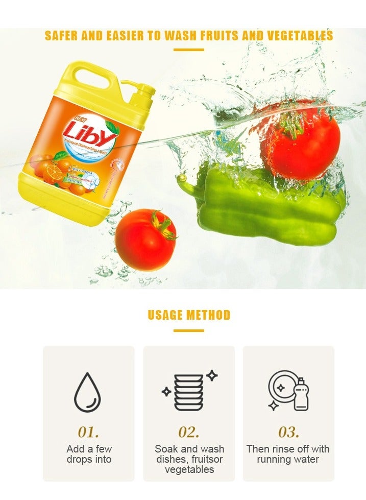 Liby Kumquat Dishwashing Liquid 1.5kg | No.1 Cleaning Brand in China - Image 2