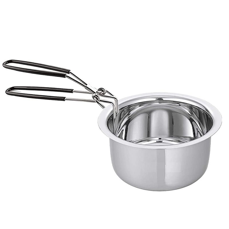 PUTHAK Frying Strainer Puri jhara deep Fry Oil Strainer Stainless Steel Pakkad Sandasi Wire Tong Tongs for Kitchen Stainless Steel Utility Frying Cooking Serving Food Kitchen Grill Combo of 3 - Image 5