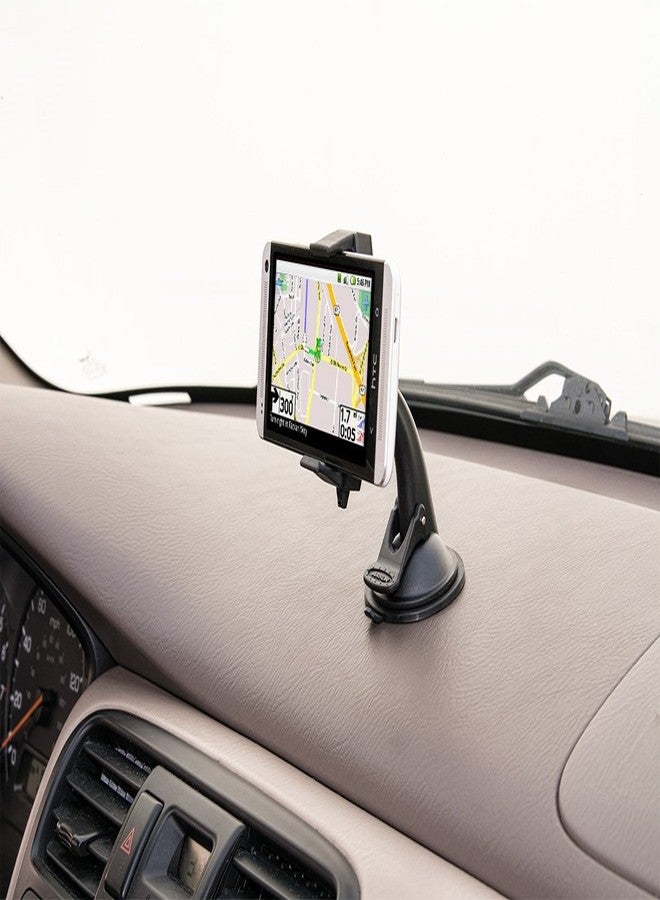 ARKON Mounts Suction Cup Phone Holder, Works on Dash and Windshield, Strong Spring-Loaded Holder, Adjustable Arm, Sticky Dash Suction, Compatible with iPhone, Galaxy, Pixel and More - Image 3